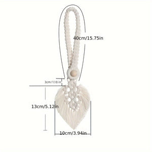 Planet Gates 2pcs Bohemian Woven Leaf Curtain Ties Curtain Tieback Curtain Holdback For Bedroom Living Room Home Decor, 40.01*13.0cm