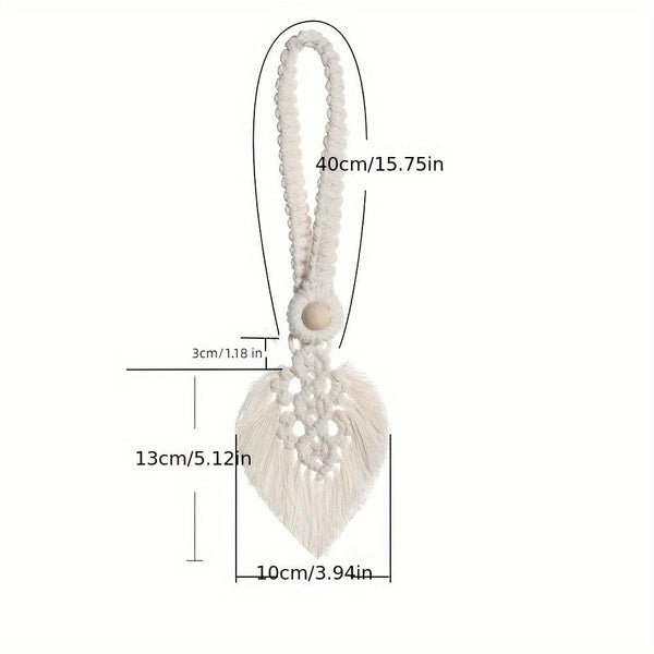 Planet Gates 2pcs Bohemian Woven Leaf Curtain Ties Curtain Tieback Curtain Holdback For Bedroom Living Room Home Decor, 40.01*13.0cm