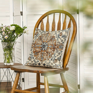 Planet Gates 2pcs Boho Blue Throw Pillow Cover, Bohemia Ethnic Style Carpet Pattern Cushion Case For Sofa Couch, Home Decor, 45.72x45.72 Cm