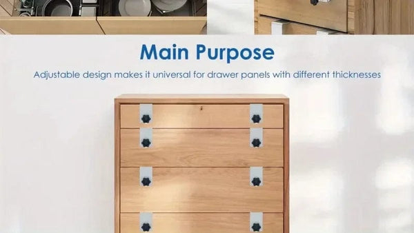 Planet Gates 2PCS Cabinet Installation Clamp Zinc Drawer Fixing Clip Adjustable Cabinet Hardware Jig Portable Front Drawer Woodworking Clamp 2PCS