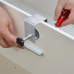 Planet Gates 2PCS Cabinet Installation Clamp Zinc Drawer Fixing Clip Adjustable Cabinet Hardware Jig Portable Front Drawer Woodworking Clamp 2PCS