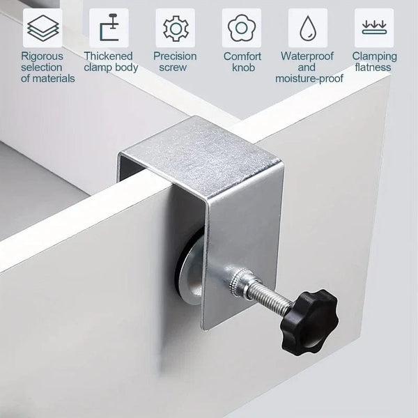 Planet Gates 2PCS Cabinet Installation Clamp Zinc Drawer Fixing Clip Adjustable Cabinet Hardware Jig Portable Front Drawer Woodworking Clamp 2PCS