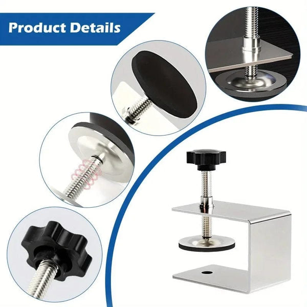 Planet Gates 2PCS Cabinet Installation Clamp Zinc Drawer Fixing Clip Adjustable Cabinet Hardware Jig Portable Front Drawer Woodworking Clamp 2PCS