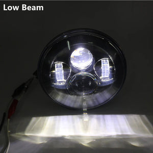 Planet Gates 2pcs Car 7" Headlight for Land Rover Defender 90 110 Round LED Headlights Kit High Low Beam for Lada Niva 4X4 Offroad Accessory