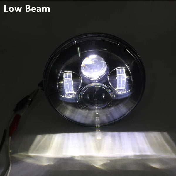 Planet Gates 2pcs Car 7" Headlight for Land Rover Defender 90 110 Round LED Headlights Kit High Low Beam for Lada Niva 4X4 Offroad Accessory