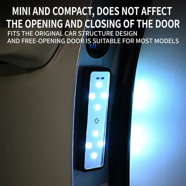 Planet Gates 2PCS Car Door Lights LED Welcome Light Magnetic Control USB Charging Auto Open Door Safe Anti-collision Emergency Signal Lamp