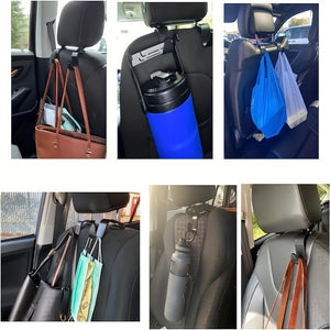 Planet Gates 2pcs Car Hook, Car ABS Rear Rear Hidden Stickable Car 7-shaped Small Hook, Auto Back Seat Organizer Hanger For Handbag Coats Clothes Storage Bags Purse