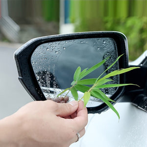 Planet Gates 2pcs Car Rain Film, Reflective Mirror Anti-fog Nano Anti-fog Film Water Repellent Rearview Mirror Rainproof Sticker