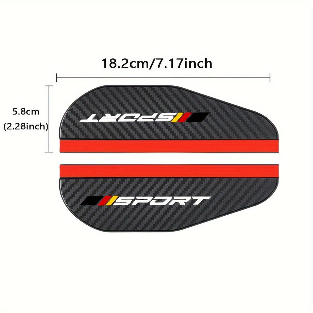Planet Gates 2pcs Car Rearview Mirror Rain Eyebrow Carbon Fiber Mirror Rain Snow Blocker Sun Visor For Audi For BMW For Mercedes For Benz For VW For Toyota