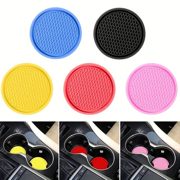 Planet Gates 2pcs Car Silicone Coaster Universal Non-slip Cup Holder Coaster, Car Interior Accessories Auto Accessories