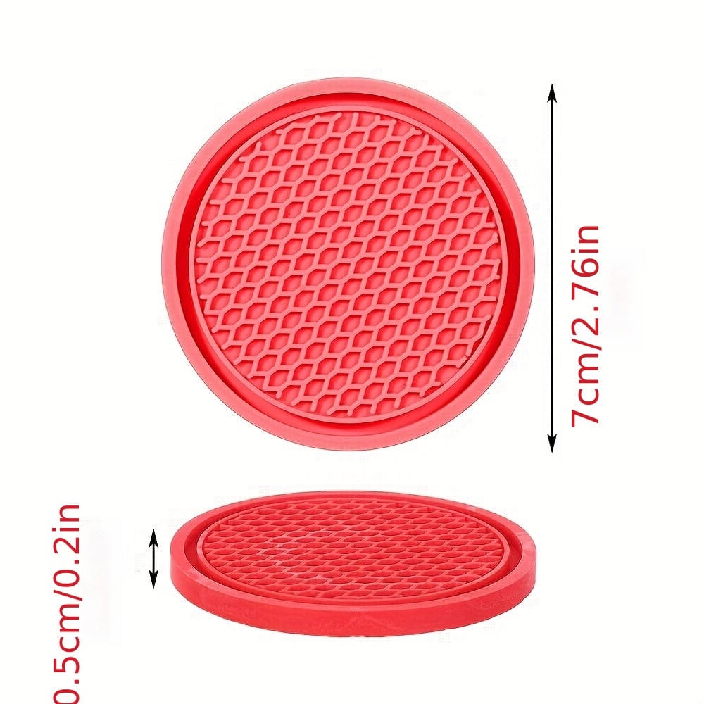 Planet Gates 2pcs Car Silicone Coaster Universal Non-slip Cup Holder Coaster, Car Interior Accessories Auto Accessories
