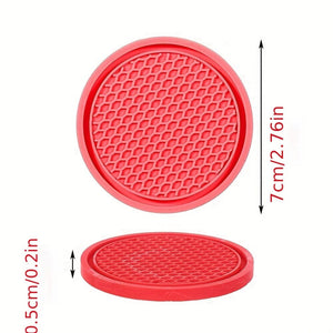 Planet Gates 2pcs Car Silicone Coaster Universal Non-slip Cup Holder Coaster, Car Interior Accessories Auto Accessories