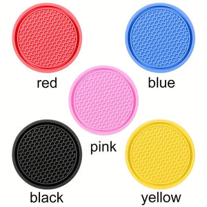 Planet Gates 2pcs Car Silicone Coaster Universal Non-slip Cup Holder Coaster, Car Interior Accessories Auto Accessories