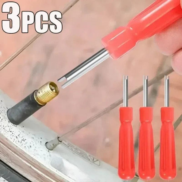 Planet Gates 2pcs Car Tire Valve Stem Core Remover Screwdriver Universal Auto Bicycle Slotted Handle Tire Repair Install Hand Tools Accessories