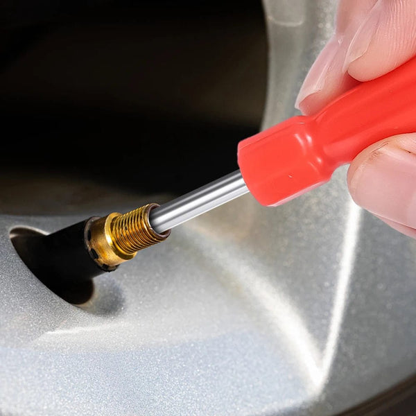 Planet Gates 2pcs Car Tire Valve Stem Core Remover Screwdriver Universal Auto Bicycle Slotted Handle Tire Repair Install Hand Tools Accessories