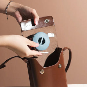 Planet Gates 2Pcs Clear 4/1pcs Round Management USB Charging Wire Cable Portable Charger Cord Holder Clips Winder Retractable Flexible Line Organizer