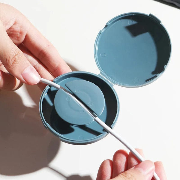 Planet Gates 2Pcs Clear 4/1pcs Round Management USB Charging Wire Cable Portable Charger Cord Holder Clips Winder Retractable Flexible Line Organizer