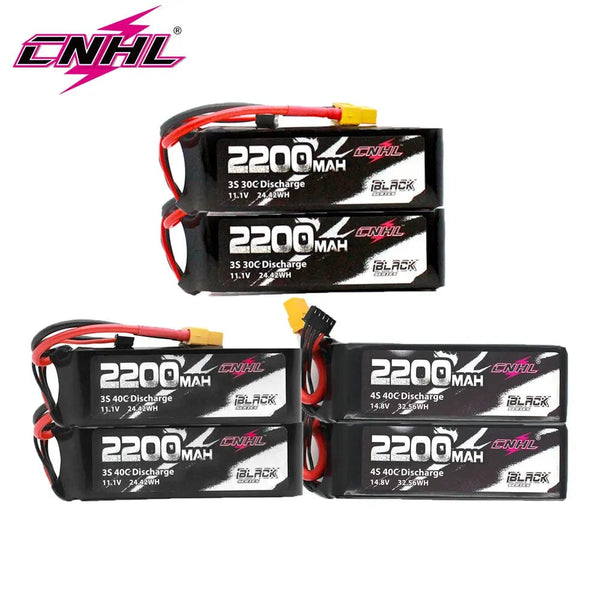 Planet Gates 2PCS CNHL 3S 11.1V Lipo Battery 2200mAh 30C 70C With XT60 Plug For RC Airplane Helicopter Quadcopter FPV Drone Car Racing Hobby