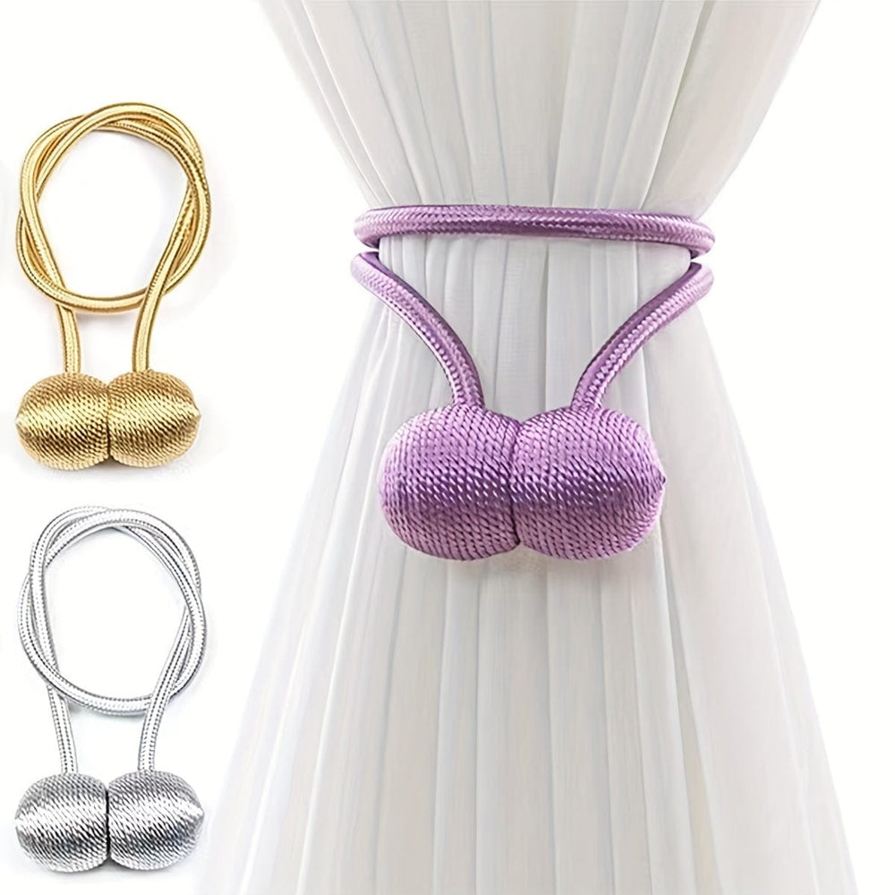 Planet Gates 2pcs Creative Curtain Tiebacks Magnetic Buckles, Modern Simple Curtain Strap, Punch-free Installation Curtain Holdback For Bedroom Living Room Home Decor