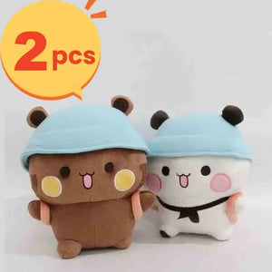 Planet Gates 2PCS Cute Expression Package Doll Bubu Dudu Plush Toy Yier Panda Bear Plushie Doll Soft Stuffed Animal Decor Children Toy Gift