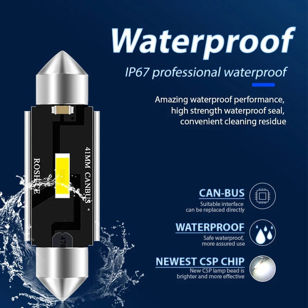 Planet Gates 2PCS Festoon 31mm 36mm 39mm 41mm C5W C10W Super Bright CSP LED Bulbs Car Dome Light Canbus No Error Auto Interior Reading Lamp