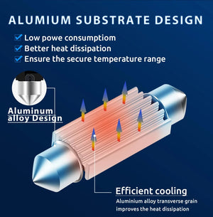 Planet Gates 2PCS Festoon 31mm 36mm 39mm 41mm C5W C10W Super Bright CSP LED Bulbs Car Dome Light Canbus No Error Auto Interior Reading Lamp