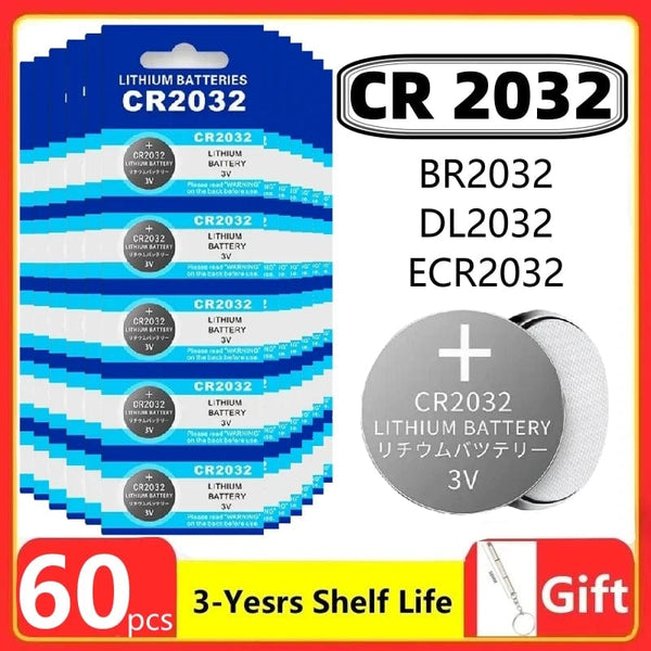 Planet Gates 2PCS(G) 2-60PCS CR2032 CR 2032 Button Battery 3V Lithium Battery For Watch Toy Calculator Car Remote Control Button Coin Cell