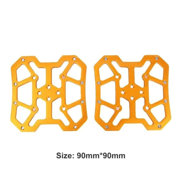 Planet Gates 2PCS -Gold color / CHINA 2PCS Aluminum Alloy Bike Clipless Pedals Universal Compatible Bicycle Clipless Pedal Platform Adapters for SPD KEO Road MTB Bike