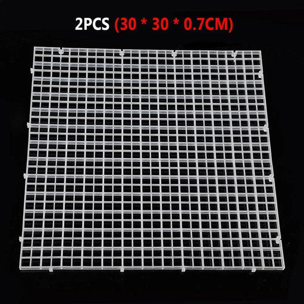Planet Gates 2pcs Gravel Grid Isolation Board Aquarium Separator Free Cut Fish Tank Divider Filtration Net Cleaning Tool Replacement Parts