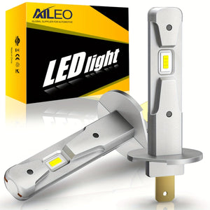 Planet Gates 2pcs-H1 AILEO 2pcs H1 LED Fog Light Bulbs Mini Size Design Wireless For Car Led Lights 16pcs CSP 7035 Chips 12000LM 6000K White