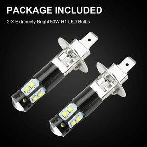 Planet Gates 2PCS H1 LED Car Headlight 9005 9006 H8 H9 H11 H16 3200Lm 12V 100W 880 6000K White High Low Beam Fog Lamps Light Bulbs
