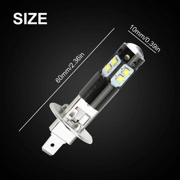 Planet Gates 2PCS H1 LED Car Headlight 9005 9006 H8 H9 H11 H16 3200Lm 12V 100W 880 6000K White High Low Beam Fog Lamps Light Bulbs