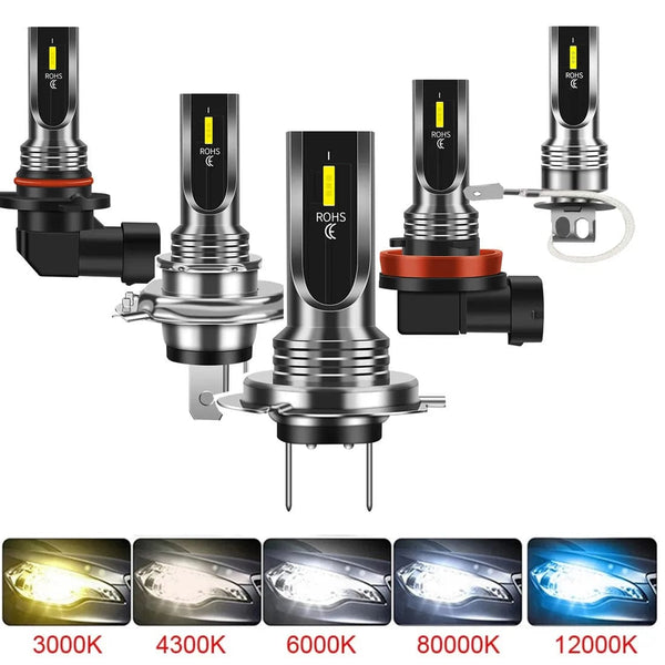 Planet Gates 2Pcs H4 H7 H11 H10 LED Car Headlight Bulbs 3000K 6000K PSX24W 9005 HB3 9006 HB4 H8 H1 H3 Auto Lights Automobile Driving Fog Lamp