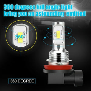 Planet Gates 2pcs H7 H4 H11 H8 9005 9006 H10 9145 3570 CSP LED Car Motorcycle Truck Fog Driving Light Bulbs 6000K White Day Time Running Lights DRL Lamp 12V