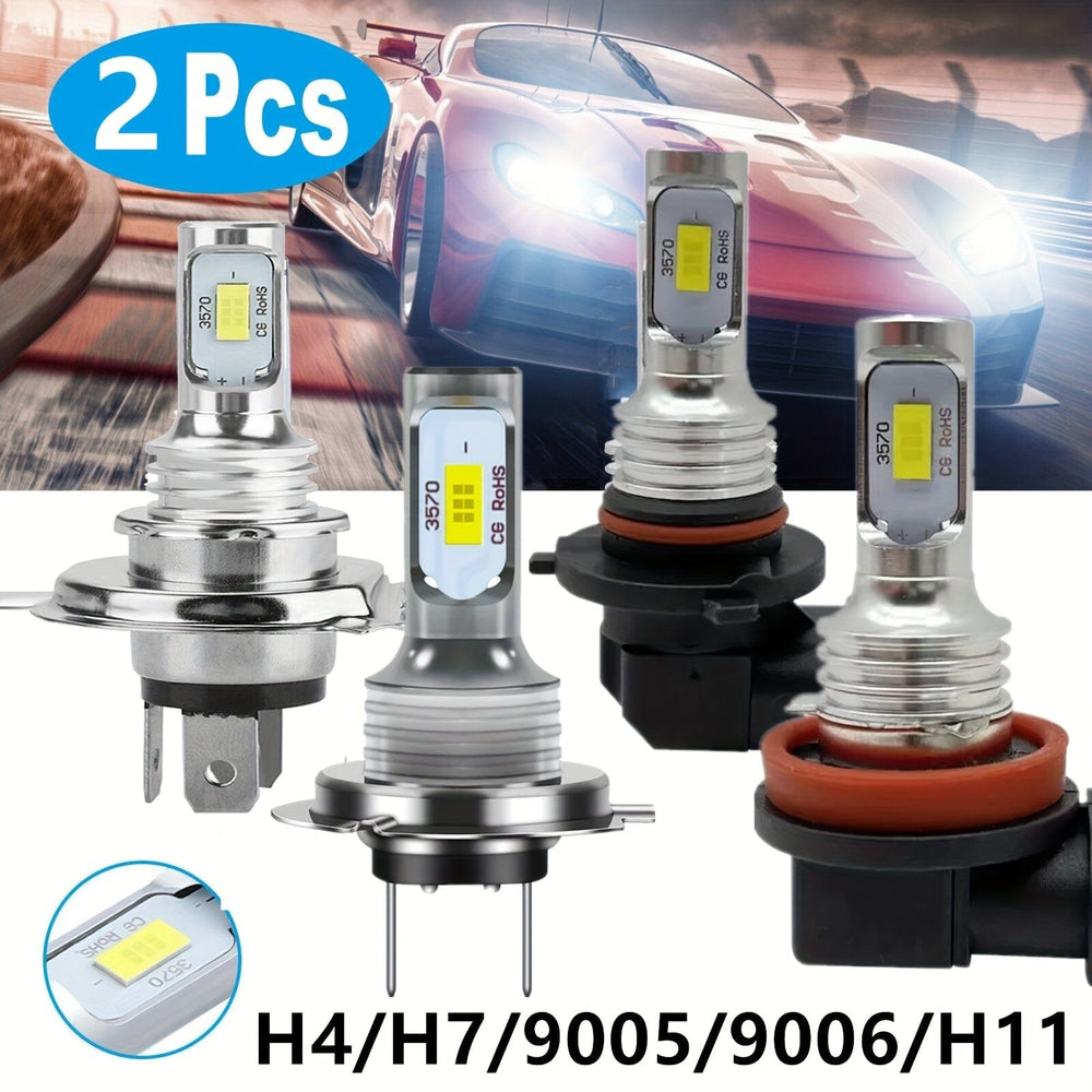 Planet Gates 2pcs H7 H4 H11 H8 9005 9006 H10 9145 3570 CSP LED Car Motorcycle Truck Fog Driving Light Bulbs 6000K White Day Time Running Lights DRL Lamp 12V