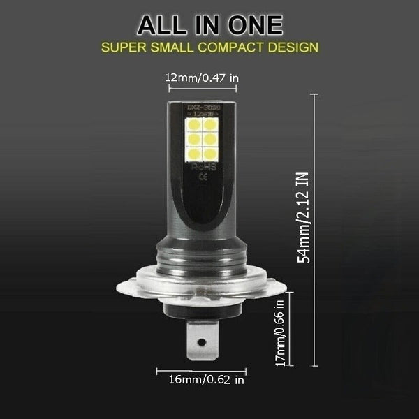 Planet Gates 2pcs H8 H11 Car LED Fog Light Bulbs 6000K White Fog Lamps H4/H7/H1/9005/HB3/9006/HB4 Car Lights
