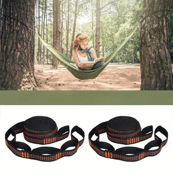 Planet Gates 2pcs Hammock Straps, Special Reinforced Polyester Straps, 5 Ring High Load-Bearing Barbed Hammock Straps For Outdoor Camping