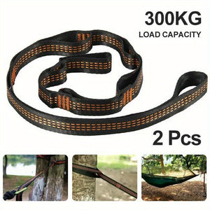 Planet Gates 2pcs Hammock Straps, Special Reinforced Polyester Straps, 5 Ring High Load-Bearing Barbed Hammock Straps For Outdoor Camping