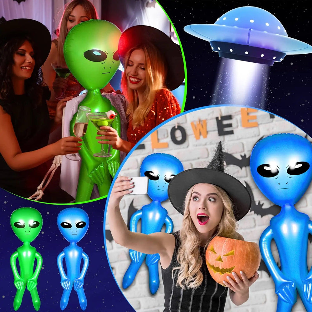 Planet Gates 2Pcs Inflatable Alien Inflatable Toys For Halloween Thanksgiving Decoration Entertainment And Christmas Party Gifts