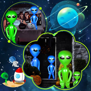 Planet Gates 2Pcs Inflatable Alien Inflatable Toys For Halloween Thanksgiving Decoration Entertainment And Christmas Party Gifts