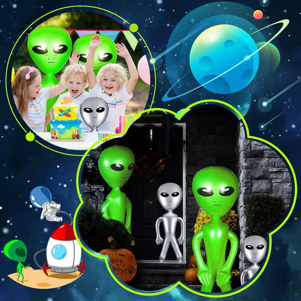 Planet Gates 2Pcs Inflatable Alien Inflatable Toys For Halloween Thanksgiving Decoration Entertainment And Christmas Party Gifts