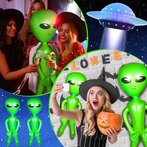 Planet Gates 2Pcs Inflatable Alien Inflatable Toys For Halloween Thanksgiving Decoration Entertainment And Christmas Party Gifts