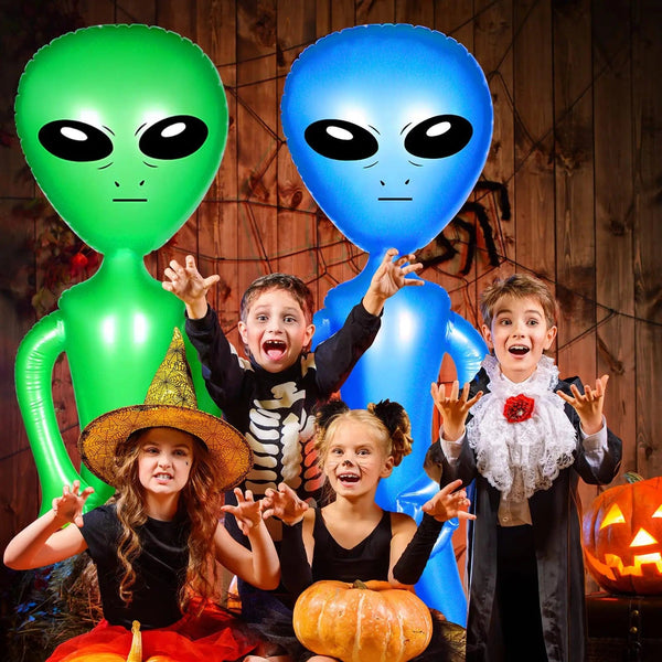 Planet Gates 2Pcs Inflatable Alien Inflatable Toys For Halloween Thanksgiving Decoration Entertainment And Christmas Party Gifts