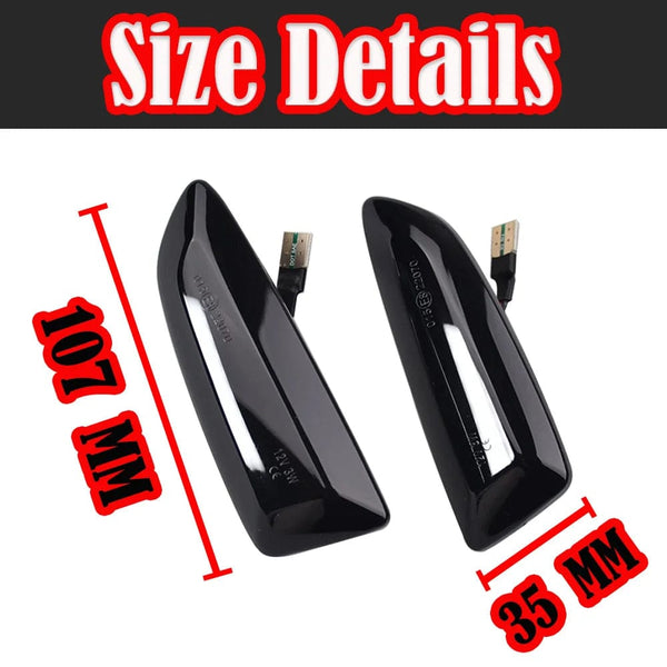 Planet Gates 2PCS Led Dynamic Side Marker Turn Signal Light Sequential Blinker For Opel Astra J Astra J K Zafira C Insignia B Grandland X
