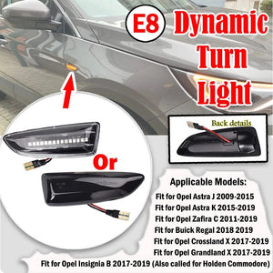 Planet Gates 2PCS Led Dynamic Side Marker Turn Signal Light Sequential Blinker For Opel Astra J Astra J K Zafira C Insignia B Grandland X
