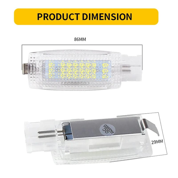 Planet Gates 2PCS LED Interior Sun Visor Vanity Mirror Lamps Reading Light For VW Golf 4 5 6 7 Passat CC B5 B6 B7 Polo Tiguan Scirocco Jetta Toura