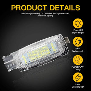 Planet Gates 2PCS LED Interior Sun Visor Vanity Mirror Lamps Reading Light For VW Golf 4 5 6 7 Passat CC B5 B6 B7 Polo Tiguan Scirocco Jetta Toura