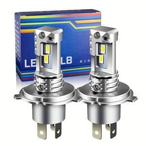 Planet Gates 2pcs Led White 2pcs H4 9003 LED Headlight Bulb CSP Fanless With Canbus High & Low Beam For Audi For Honda For Toyota H4 LED Headlamp For Car Motorcycle HS1 White 12v