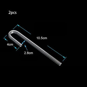 Planet Gates 2pcs/lot 4mm Acrylic Aquarium Connector Straight U Shape Tube Elbow Fish Tank Air Pump Air Tube Filter Connecting Accessories