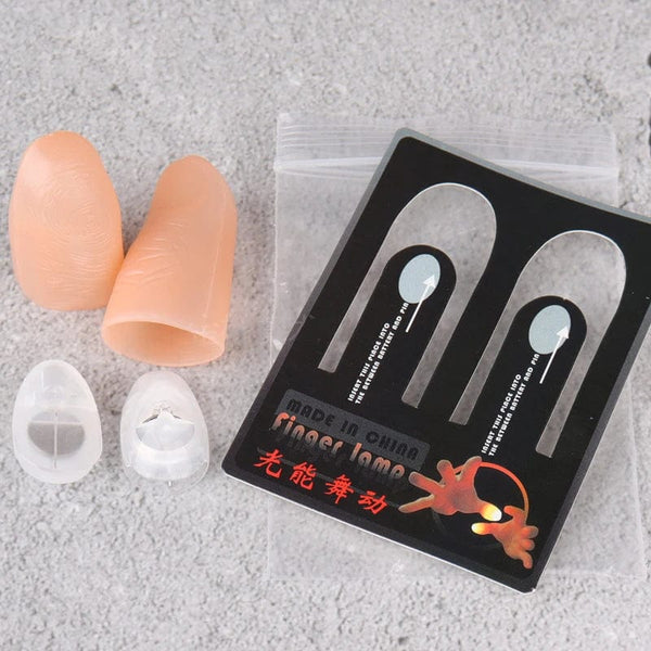 Planet Gates 2PCS Magic Trick Fingers Thumbs with LED Battery Powered Magic Props Halloween Magic Trick Fingers Thumbs Party Toys for Child